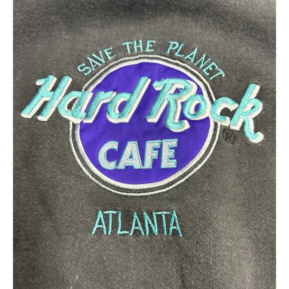 Vintage Hard Rock Cafe Atlanta Men’s Crewneck Sweatshirt Size Medium Made In USA - Picture 2 of 9